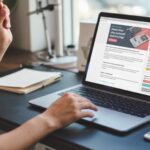 A buyer skimming through a sales page.